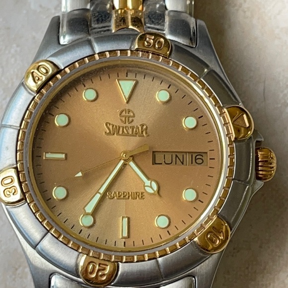 New Swisstar Swiss men Quartz silver